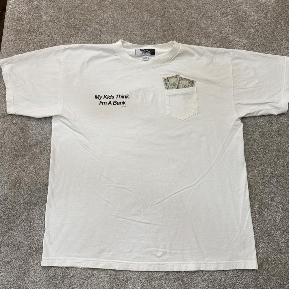Vintage House of Gabrielle "My Kids Think I'm a Bank" USA 2X Tee Big & Tall